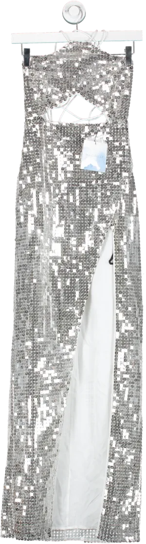 Majorelle Metallic Jovanna Sequin Embellished Gown UK XXS