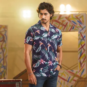 Mens Blue-Green Hawaii Shirt