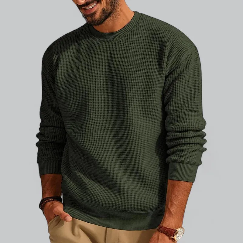 Men's Wool Knit Crew Neck Jumper | Warm, Soft Fabric, Casual Style for Everyday Wear