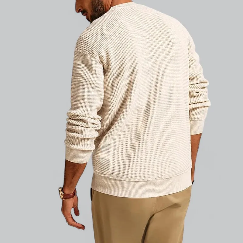 Men's Wool Knit Crew Neck Jumper | Warm, Soft Fabric, Casual Style for Everyday Wear