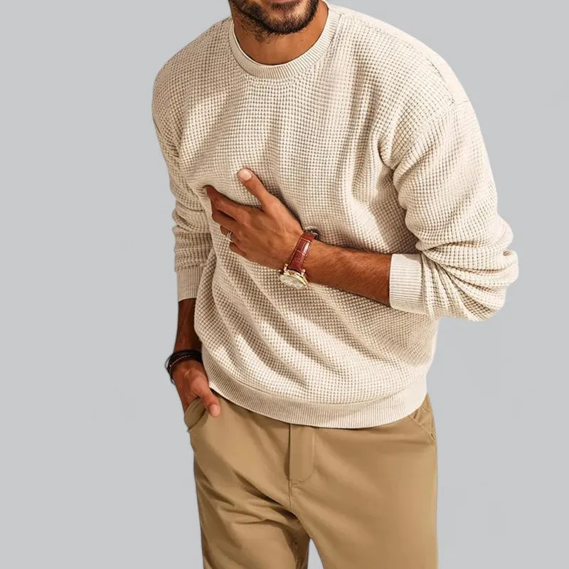 Men's Wool Knit Crew Neck Jumper | Warm, Soft Fabric, Casual Style for Everyday Wear