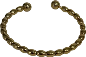 Metallic Beaded Bangle Bracelet One Size