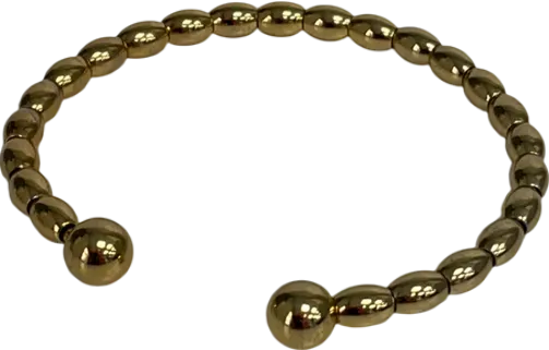 Metallic Beaded Bangle Bracelet One Size