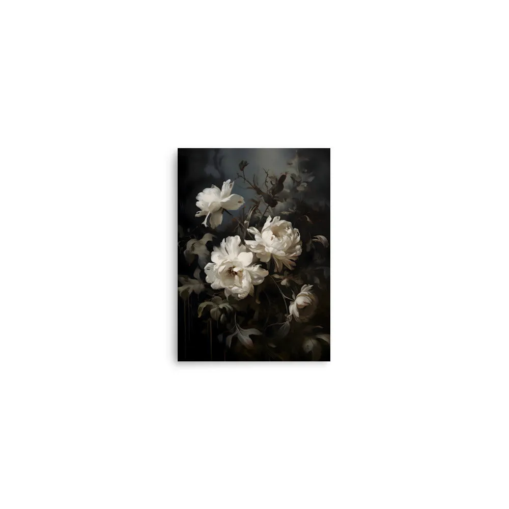 Midnight Florals Vintage-Inspired Art Print