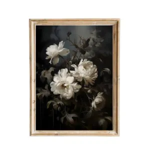Midnight Florals Vintage-Inspired Art Print