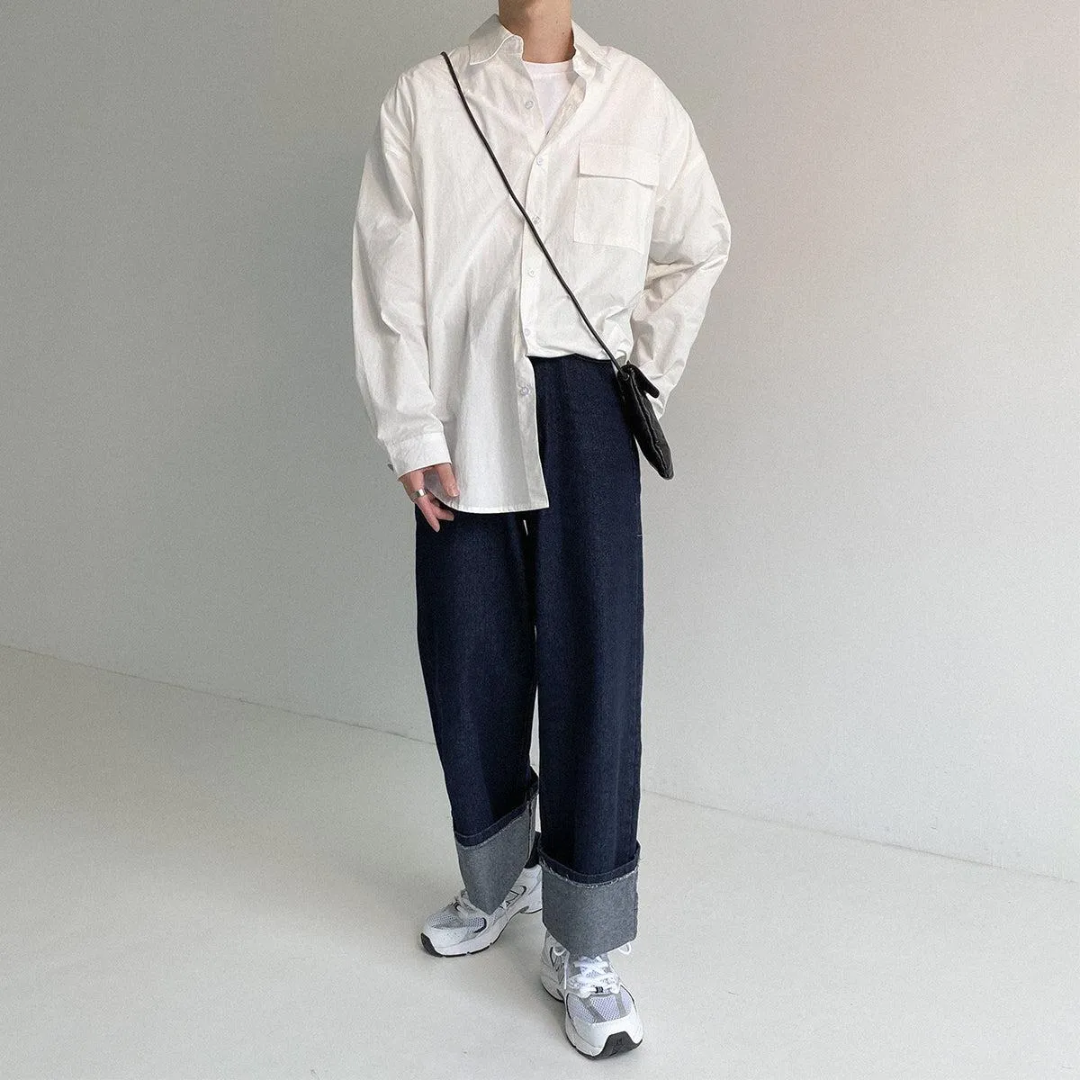 Minimalist Cargo Long-sleeved casual shirt