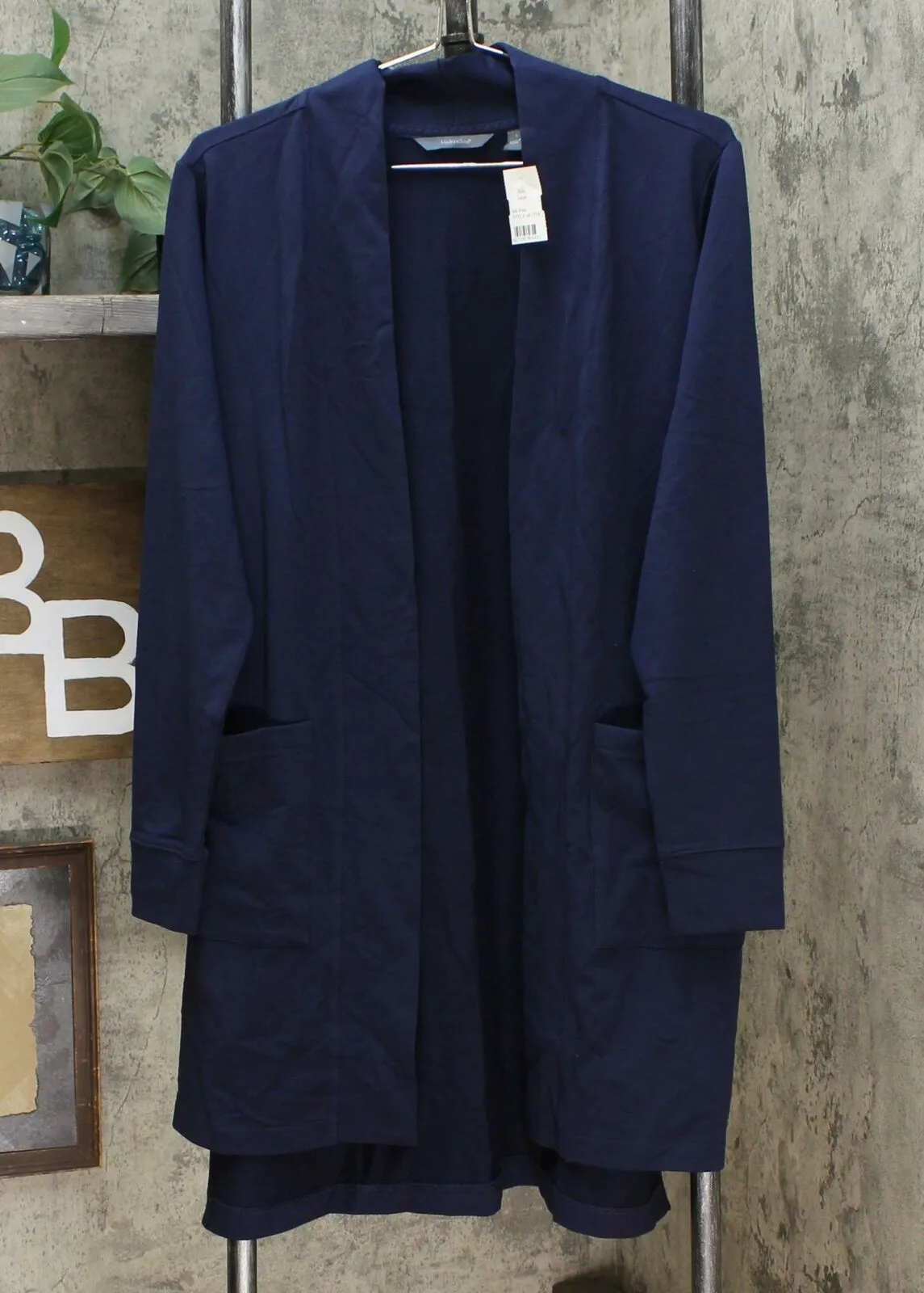Modern Soul Women's Hi Low French Terry Duster Cardigan With Pockets