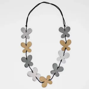 Monarch Metallic Wood Necklace