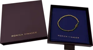Monica Vinader 18k Gold And Green Onyx Gemstone Essential Tennis Bracelet