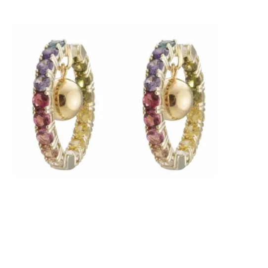 Mounser Laguna Hoop Earrings Rainbow