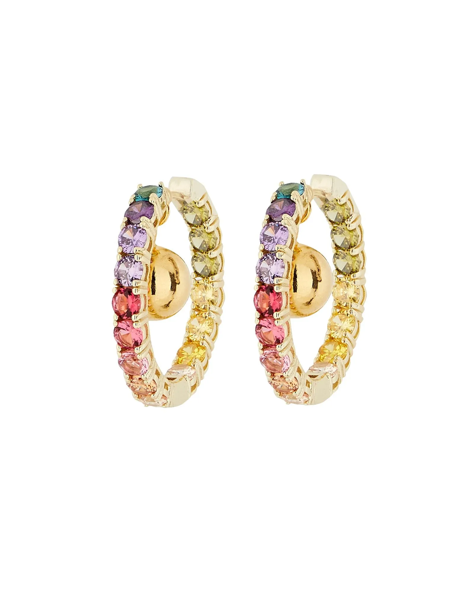 Mounser Laguna Hoop Earrings Rainbow