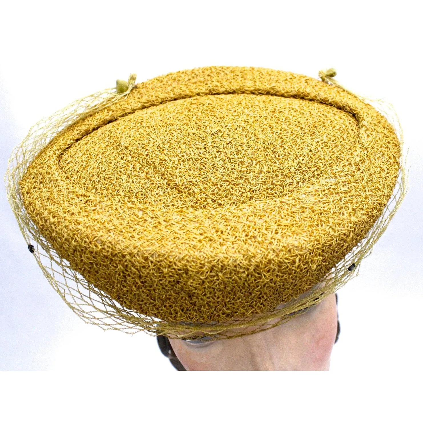 Mr. John Vintage Hat Fascinator Early Straw Hat  1940S