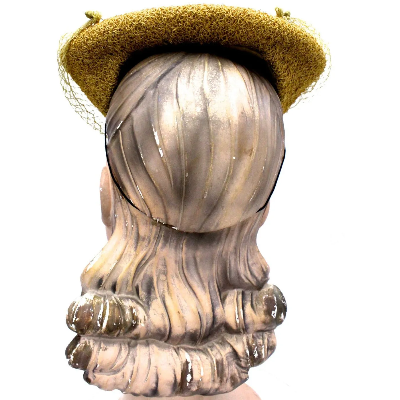 Mr. John Vintage Hat Fascinator Early Straw Hat  1940S