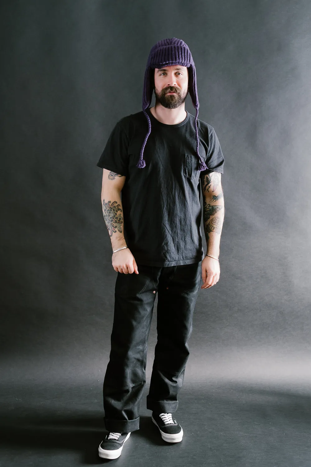 MSP-7005 - Knit Bomber Cap - Purple