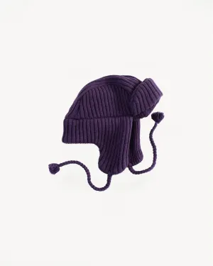 MSP-7005 - Knit Bomber Cap - Purple