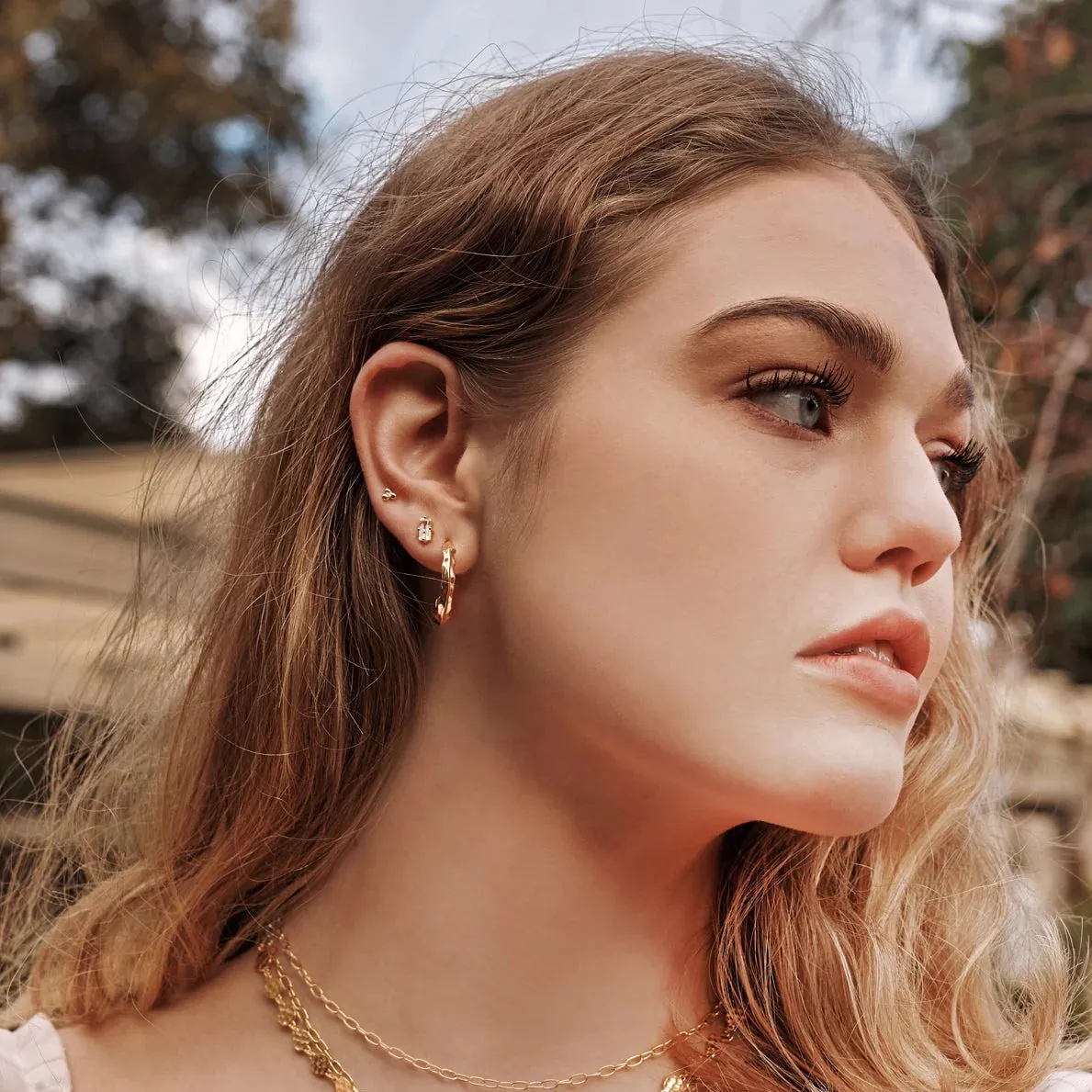 MURKANI Vintage Medium Hoops - Gold