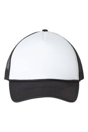 Neon Lightning Bolt Checkered Mama Foam Mesh Back Trucker Cap