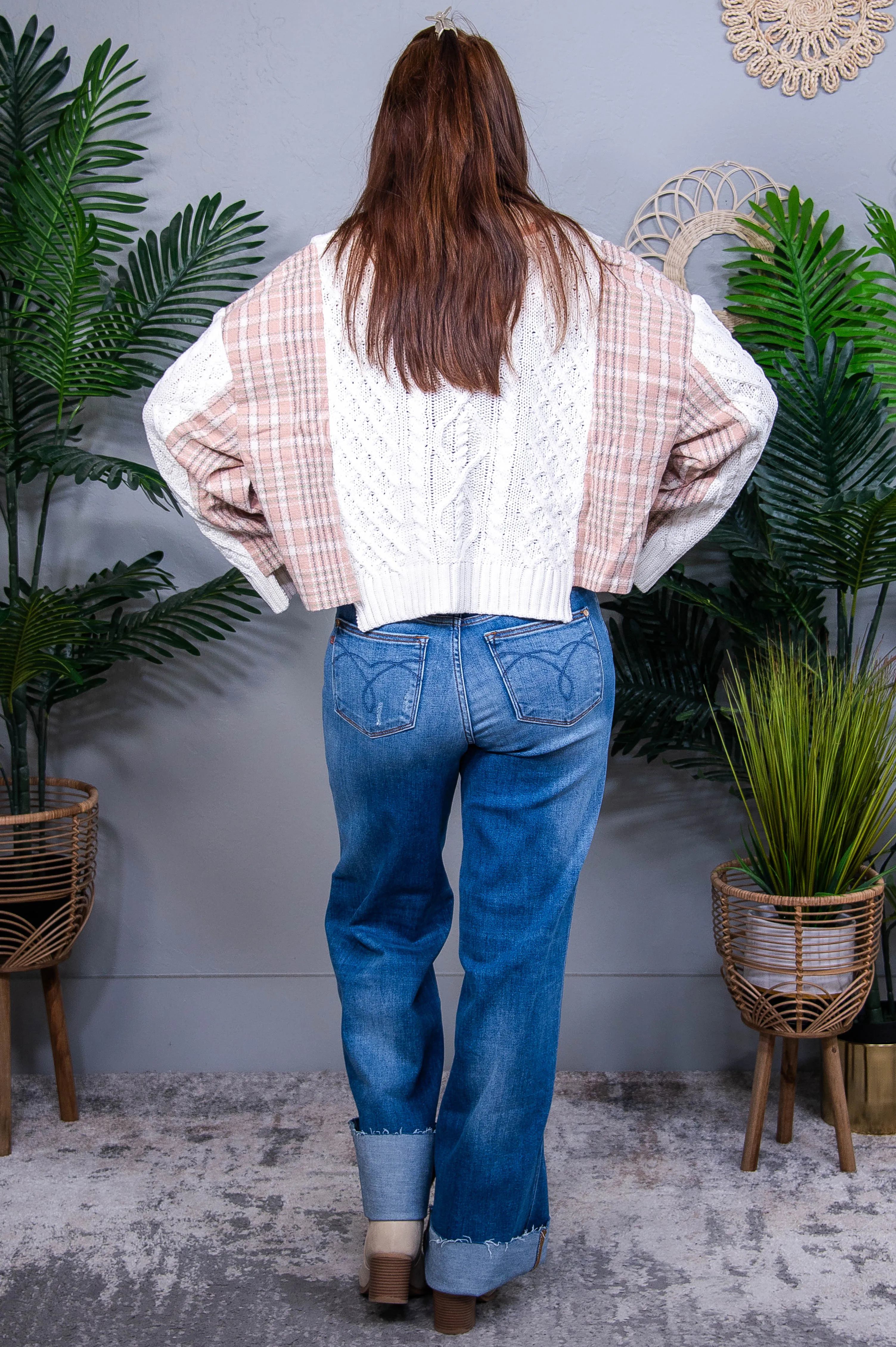 New Found Love  Plaid V-Neck Cardigan