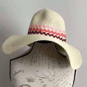 New Nordstrom Women's Madewell x Biltmore® Rickrack Straw Hat, Sz M/L!