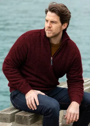 Noble Wilde Mens Javelin zip neck Port, Maritime and Regatta Blue