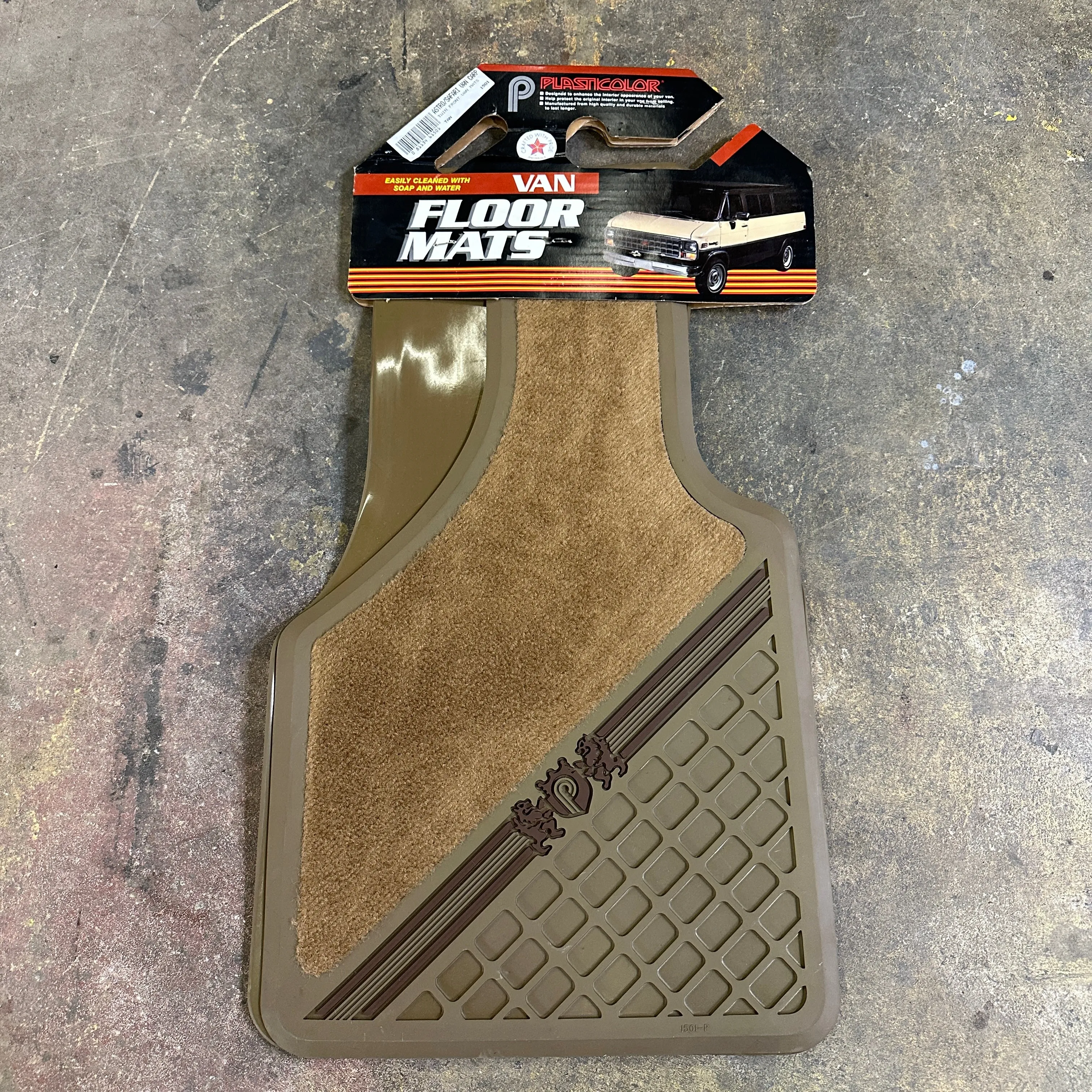 NOS Carpet/Rubber Plasticolor Floor Mats - Astro/Safari Vans 1984 