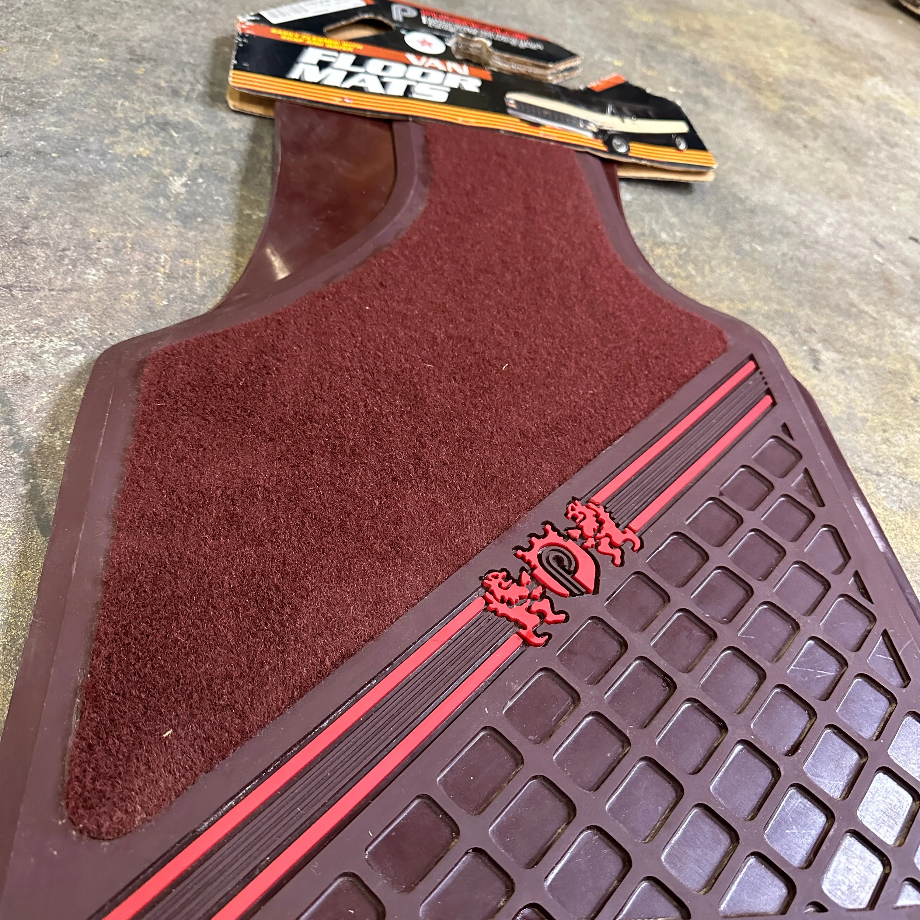 NOS Carpet/Rubber Plasticolor Floor Mats - Astro/Safari Vans 1984 
