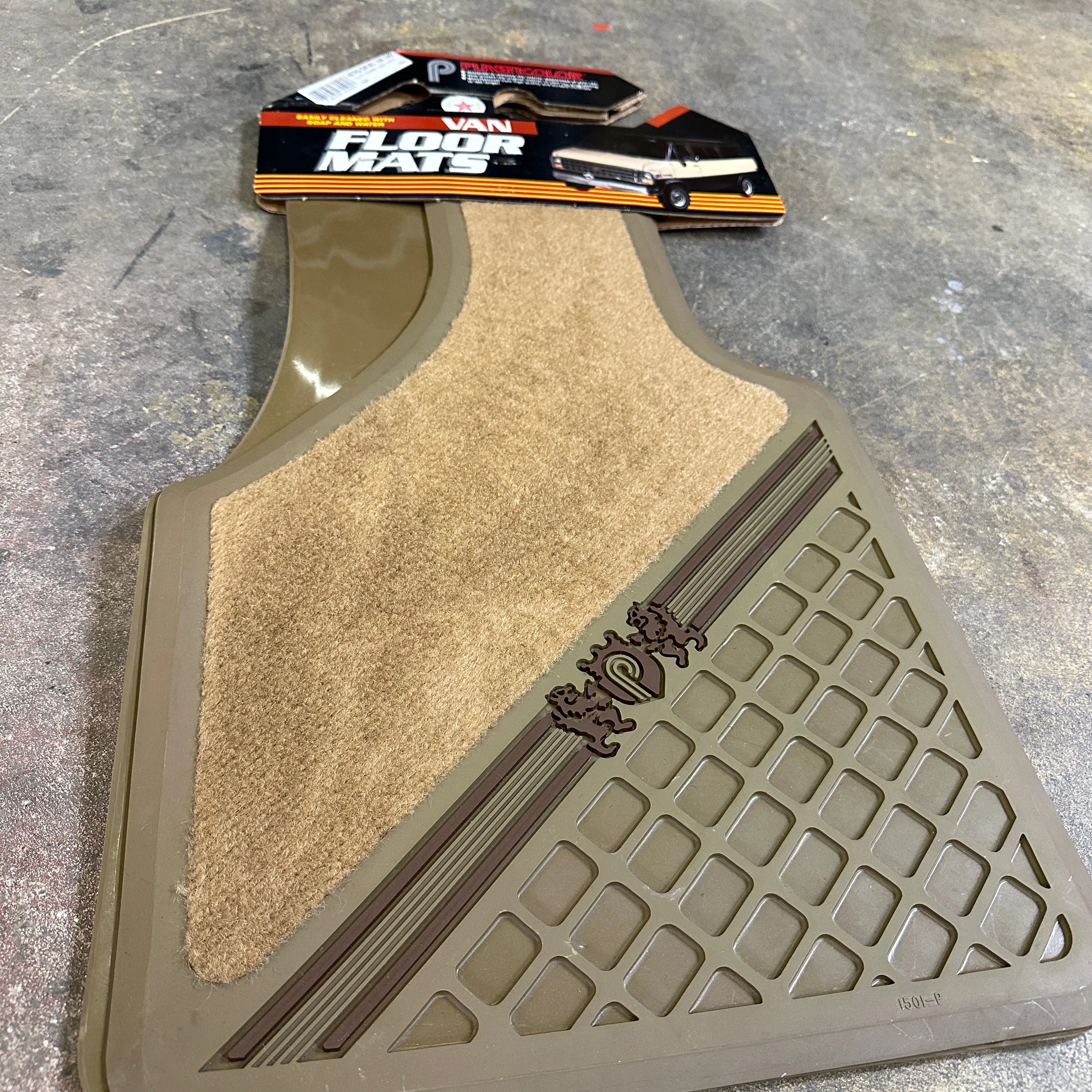 NOS Carpet/Rubber Plasticolor Floor Mats - Astro/Safari Vans 1984 