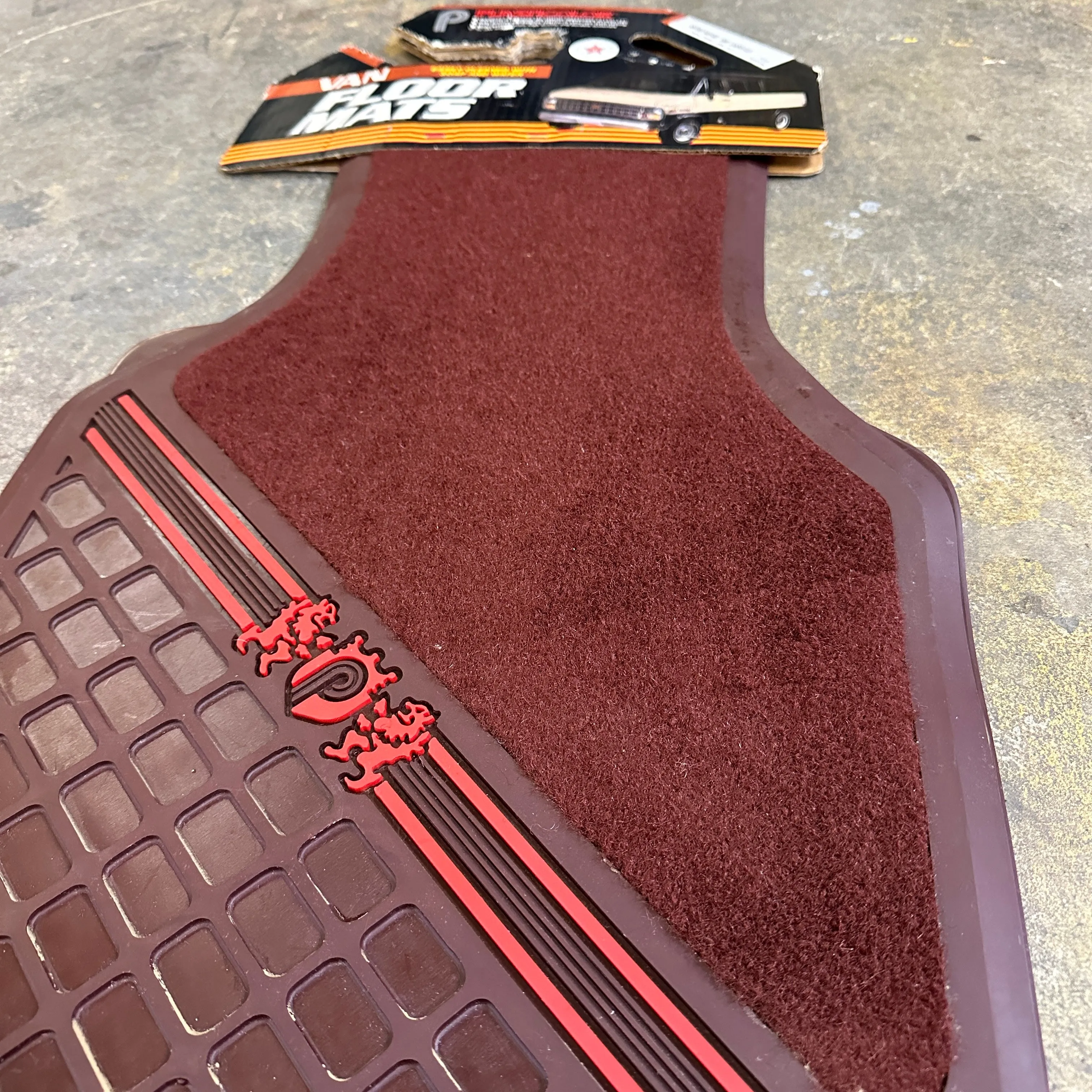 NOS Carpet/Rubber Plasticolor Floor Mats - Astro/Safari Vans 1984 