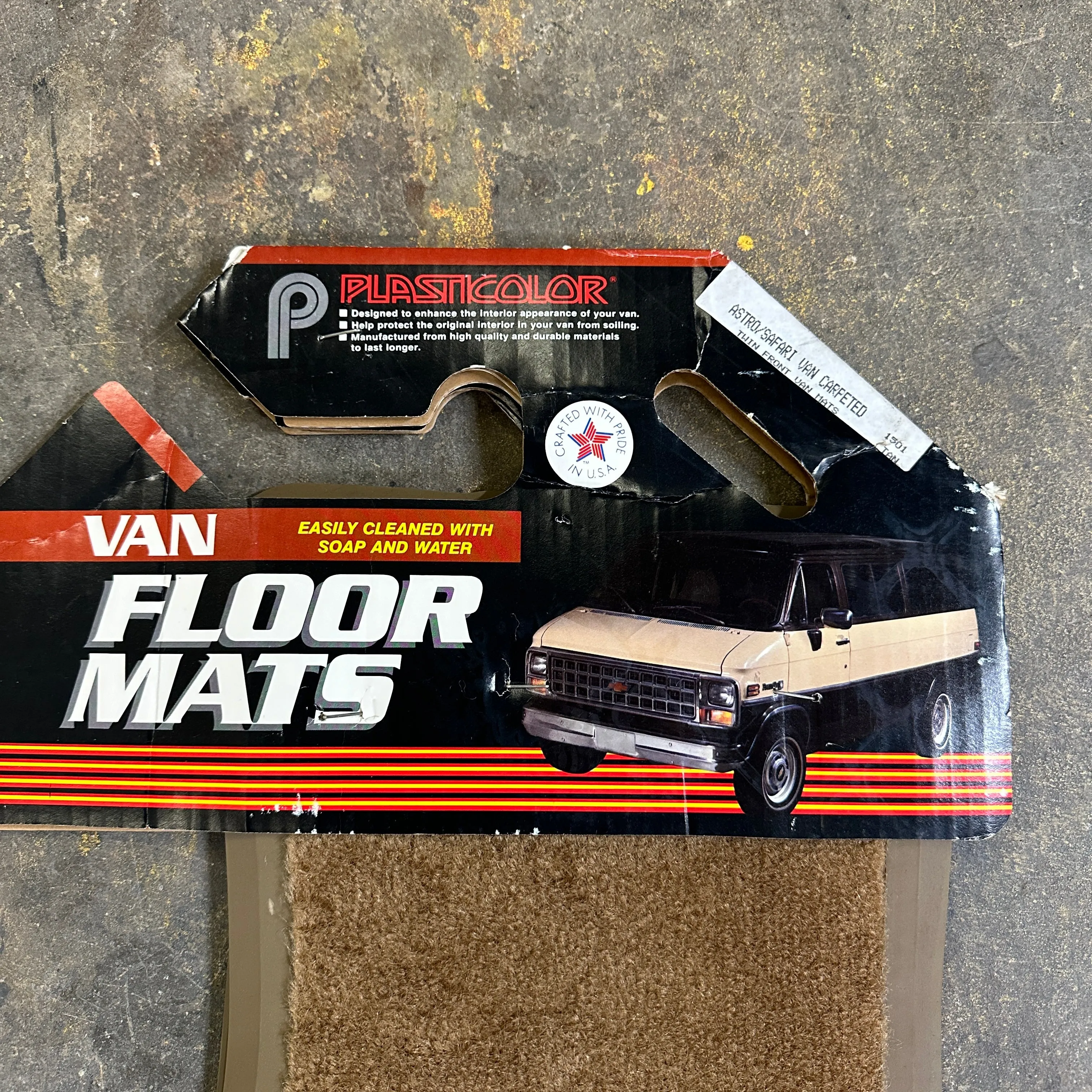 NOS Carpet/Rubber Plasticolor Floor Mats - Astro/Safari Vans 1984 