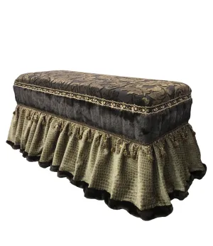 Old World Style Luxury Upholstered Bench Zanzibar II