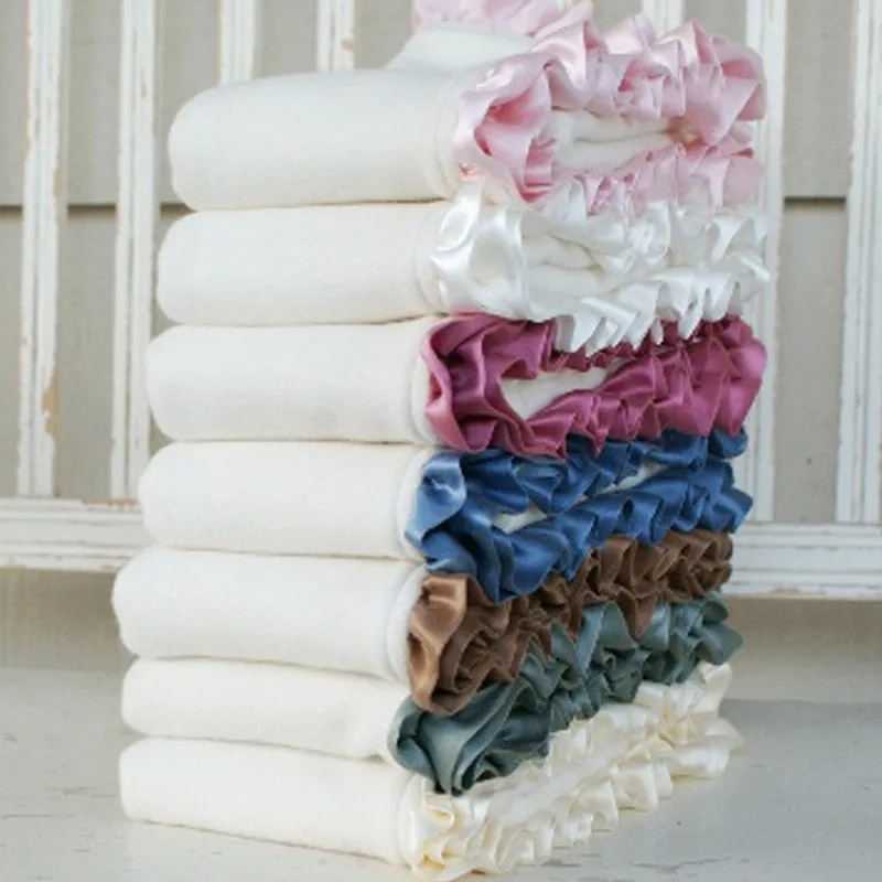 Organic Cotton Fleece Baby Blanket with A Little Less Silk Ruffle