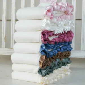 Organic Cotton Fleece Baby Blanket with A Little Less Silk Ruffle