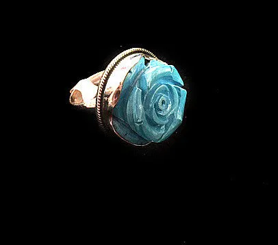 Paige Wallace Dyed Magnesite Rose Ring
