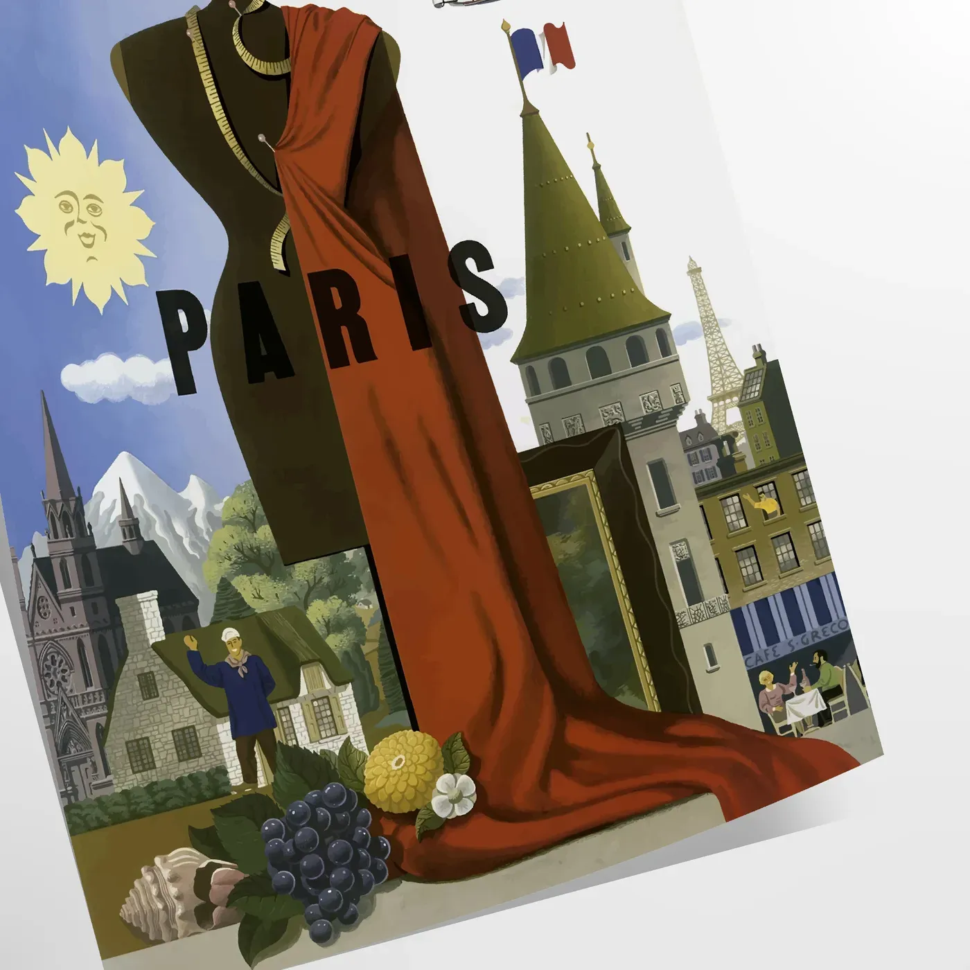 Paris Fly Twa Travel Poster Wall Art