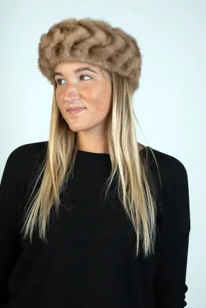 Pastel Beaded Mink Headband
