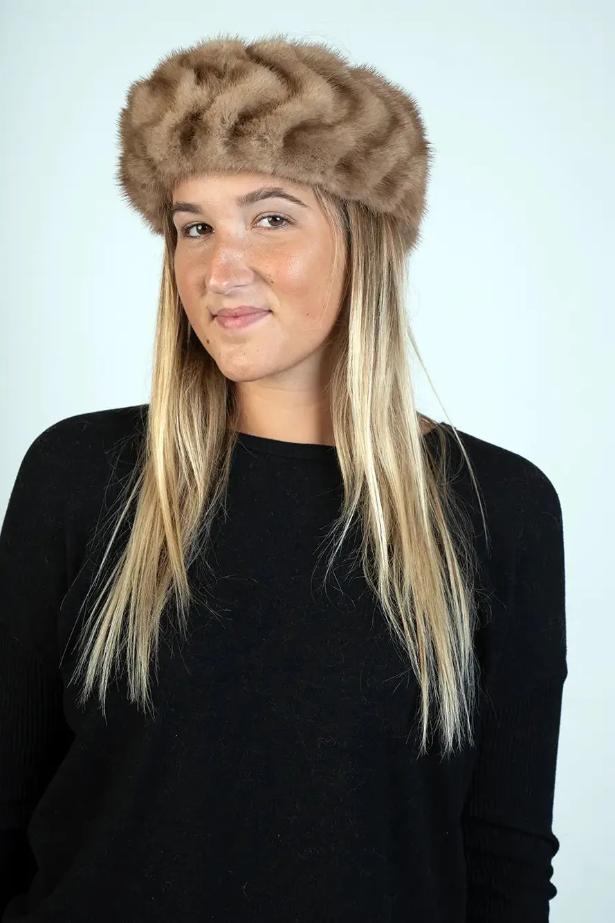 Pastel Beaded Mink Headband