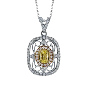 Pendant in 18k Gold with Diamonds