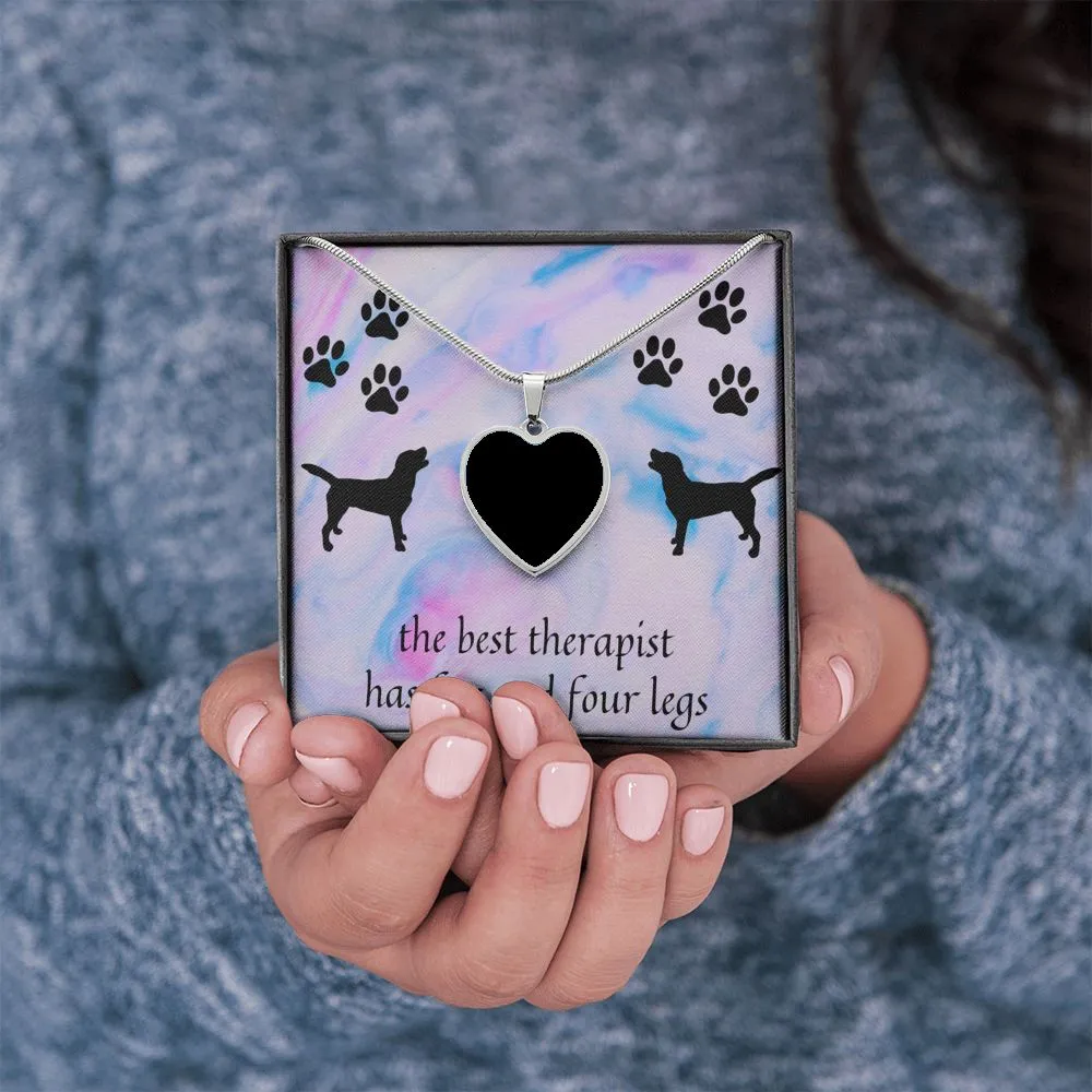 Personalized The Best Therapist Has Fur & 4 Legs Necklace