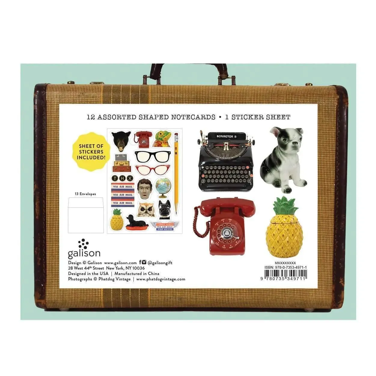 Phat Dog Vintage Shaped Notecard Portfolio
