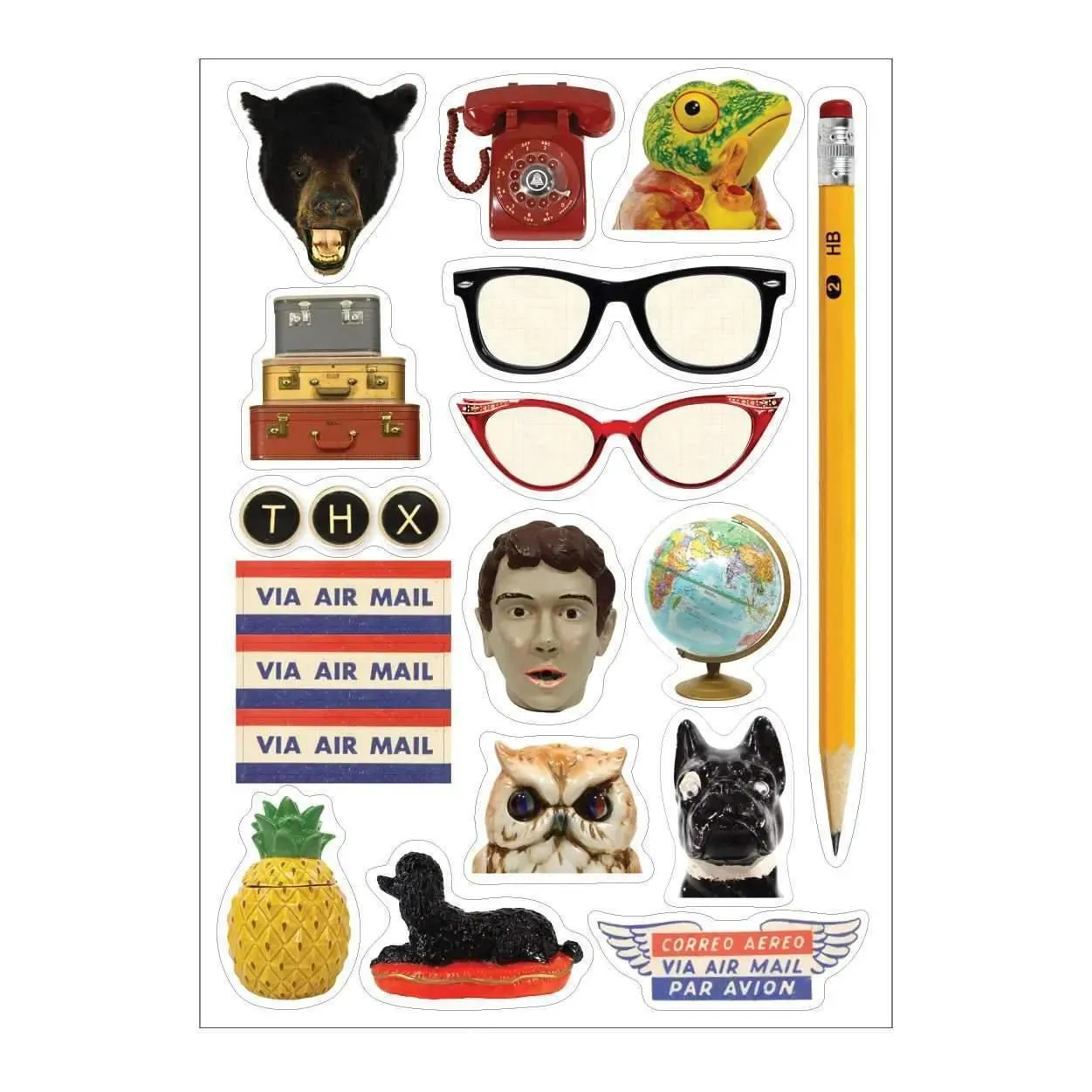 Phat Dog Vintage Shaped Notecard Portfolio