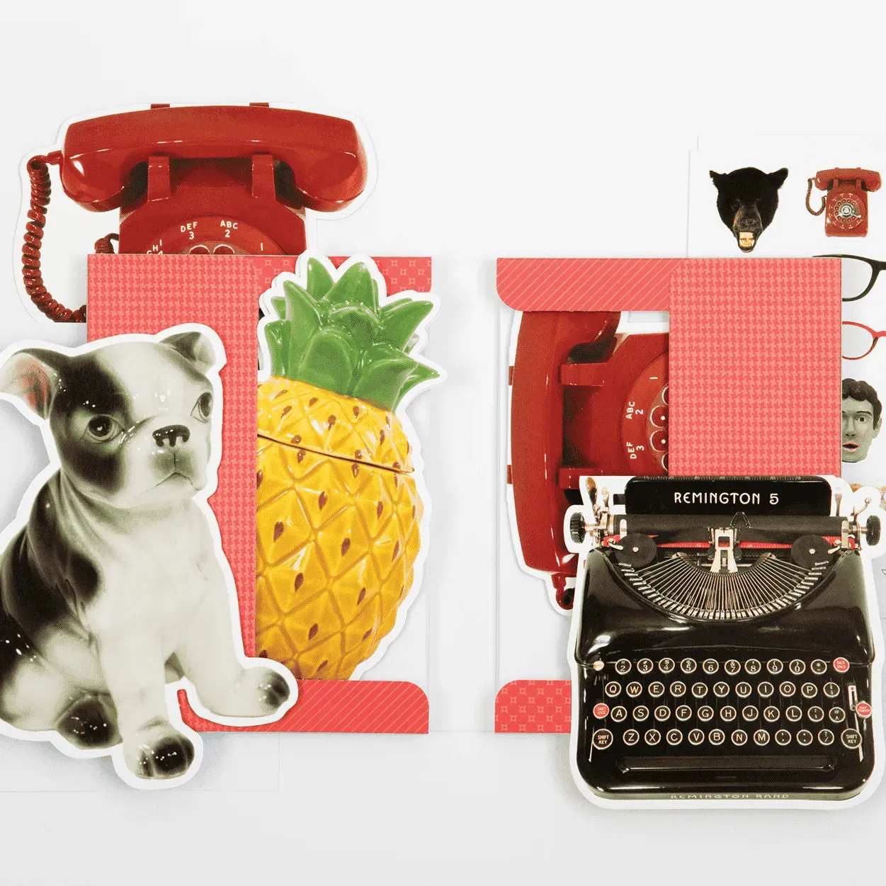 Phat Dog Vintage Shaped Notecard Portfolio
