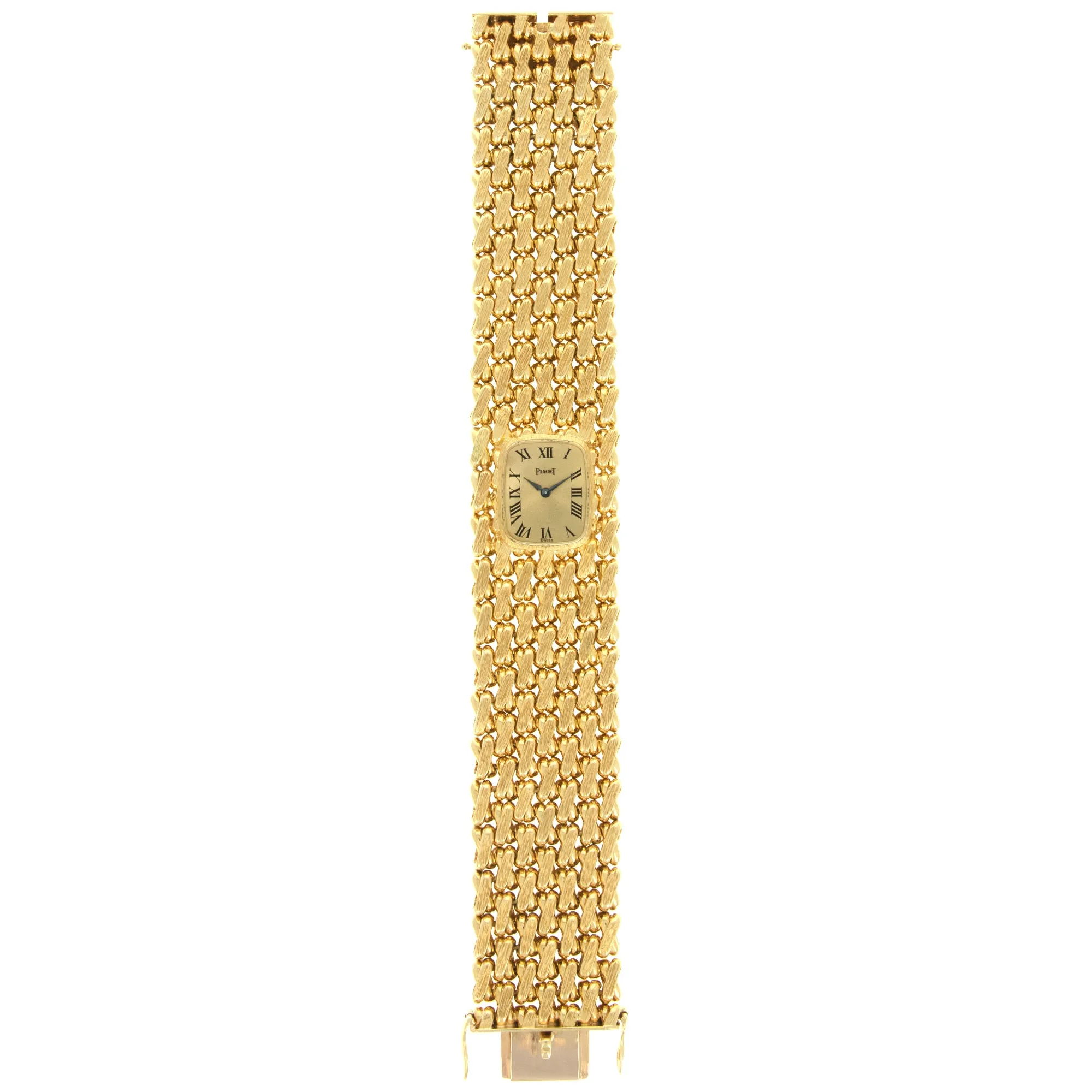 Piaget Yellow Gold Wide Bracelet Watch, 1960s