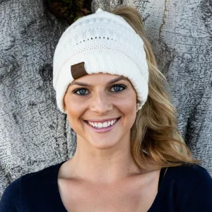 Ponytail Knit Beanie