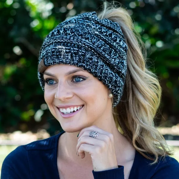 Ponytail Knit Beanie