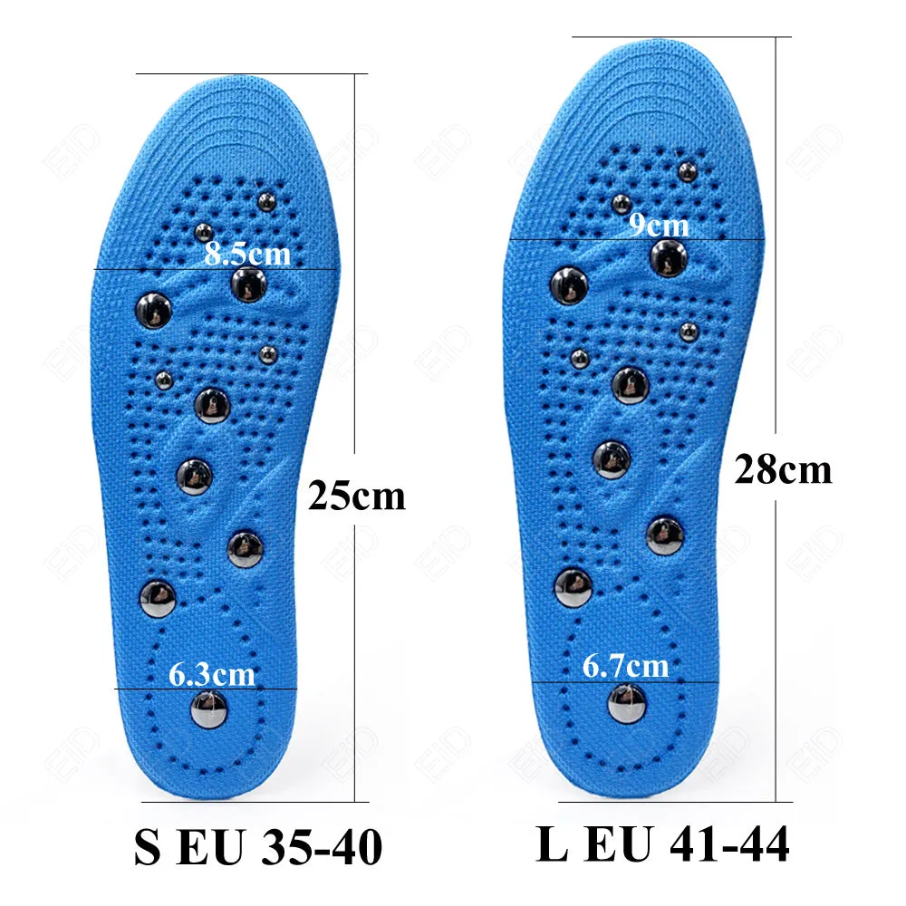 Premium Magnetic Therapy Insoles for Foot Acupressure - Soft Sports Cushion Inserts, Sweat-Absorbing & Deodorant, Unisex Comfort for Men and Women