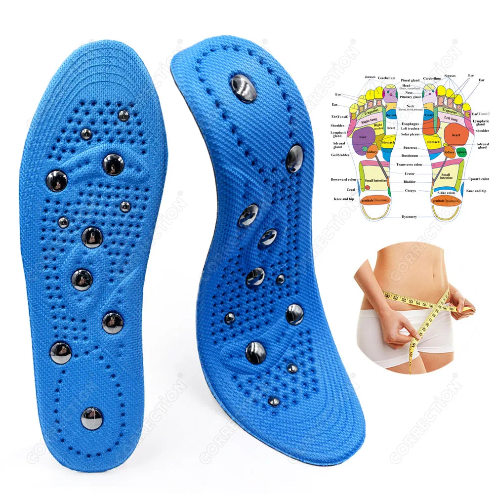 Premium Magnetic Therapy Insoles for Foot Acupressure - Soft Sports Cushion Inserts, Sweat-Absorbing & Deodorant, Unisex Comfort for Men and Women
