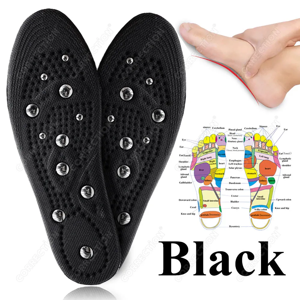 Premium Magnetic Therapy Insoles for Foot Acupressure - Soft Sports Cushion Inserts, Sweat-Absorbing & Deodorant, Unisex Comfort for Men and Women