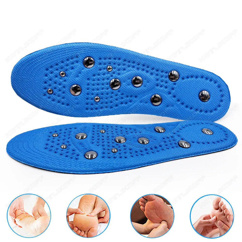 Premium Magnetic Therapy Insoles for Foot Acupressure - Soft Sports Cushion Inserts, Sweat-Absorbing & Deodorant, Unisex Comfort for Men and Women