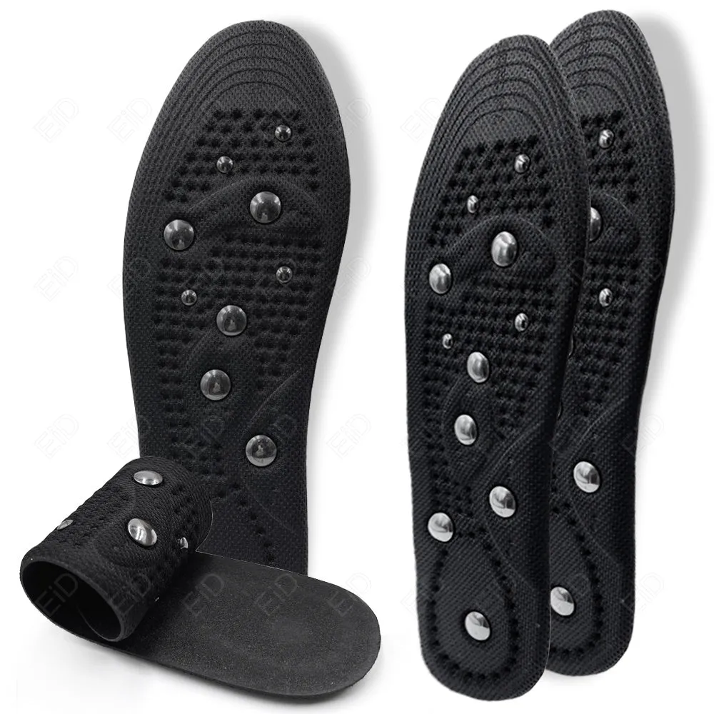 Premium Magnetic Therapy Insoles for Foot Acupressure - Soft Sports Cushion Inserts, Sweat-Absorbing & Deodorant, Unisex Comfort for Men and Women