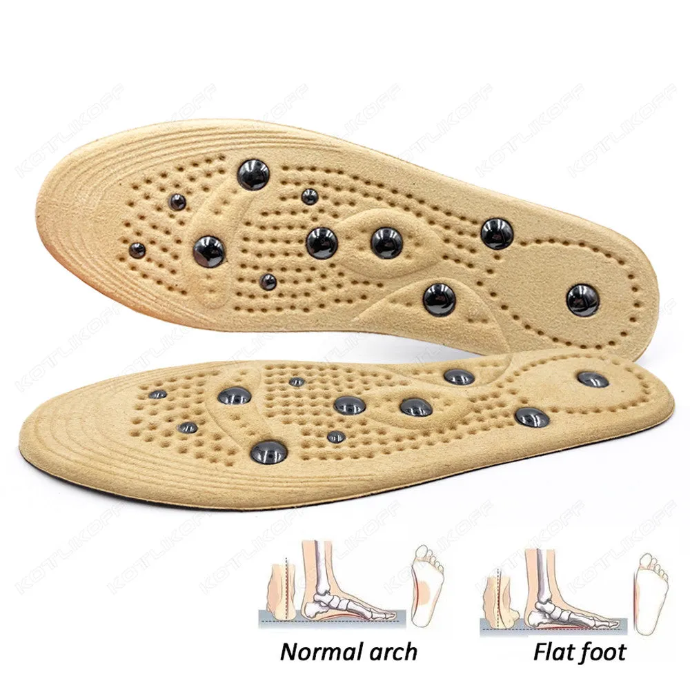 Premium Magnetic Therapy Insoles for Foot Acupressure - Soft Sports Cushion Inserts, Sweat-Absorbing & Deodorant, Unisex Comfort for Men and Women